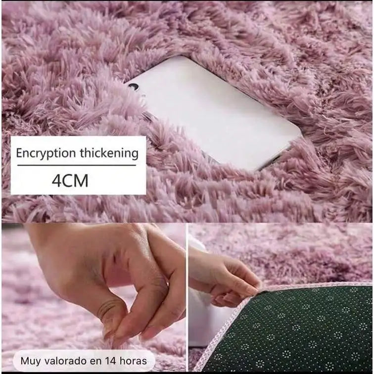 Extra-Thick Solid-Color Tufted Area Rug