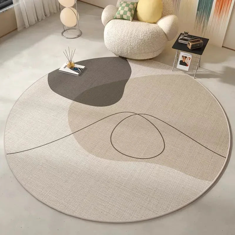 VIKAMA Modern Round Geometric Rug