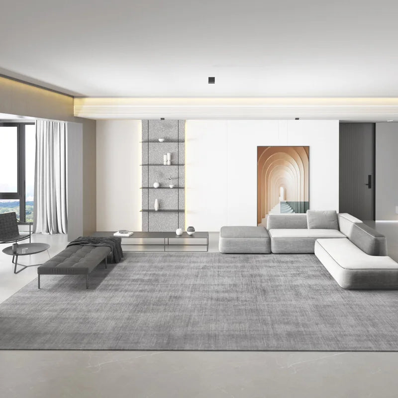 Solid-Color Modern Area Rug