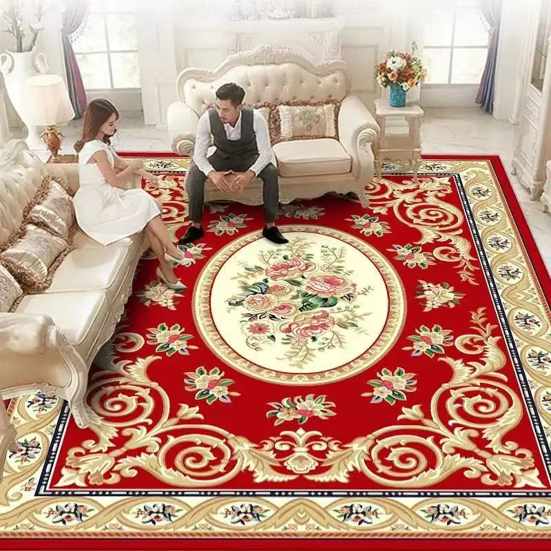 European Style Decoration Home Carpet Living Room Retro Persian Rugs Sofa Side Large Area Rug Room Doorway Cloakroom Floor Mat