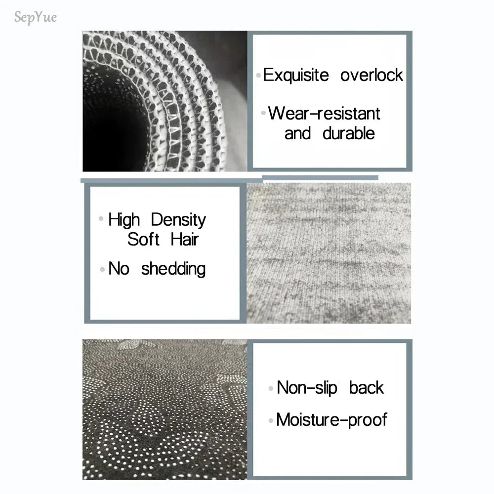 VIKAMA Modern Round Geometric Rug