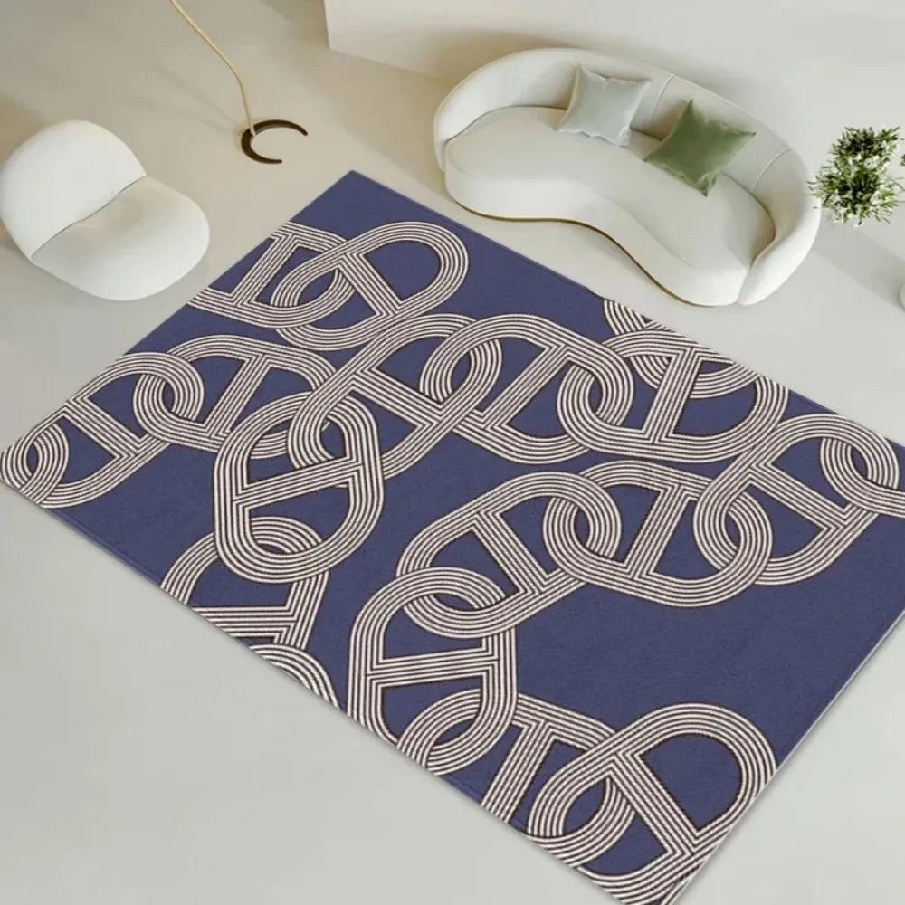 VIKAMA Modern Geometric Line Rug