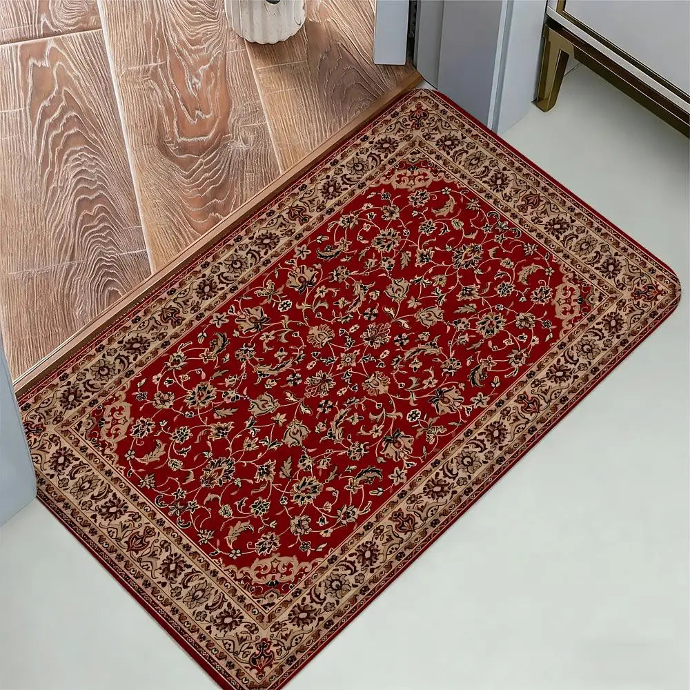 Red Persian-Style Plush Rug