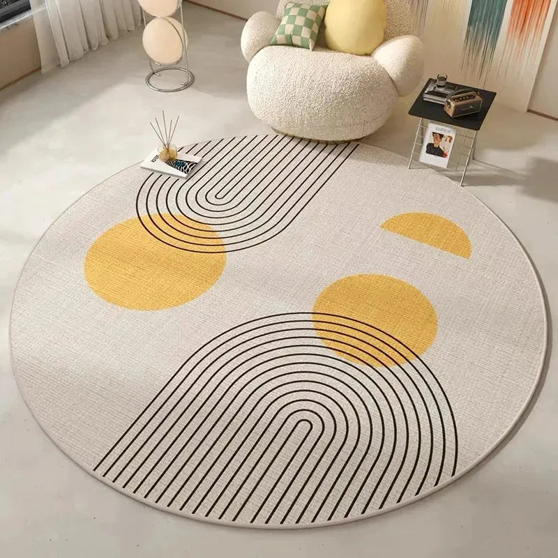 VIKAMA Modern Round Geometric Rug