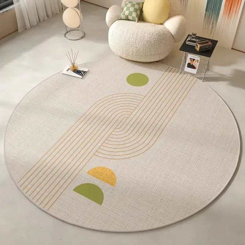 VIKAMA Modern Round Geometric Rug
