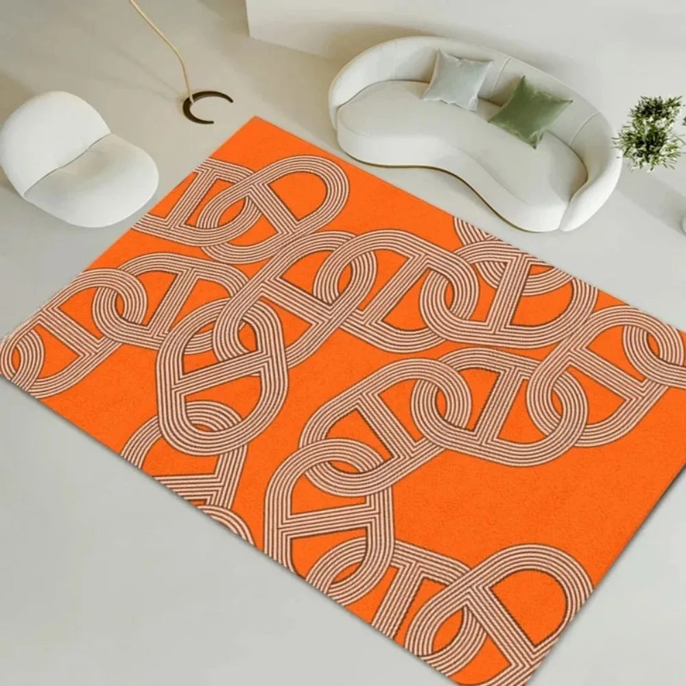 VIKAMA Modern Geometric Line Rug
