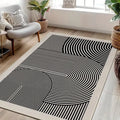 VIKAMA Green & Beige Mid-Century Rug