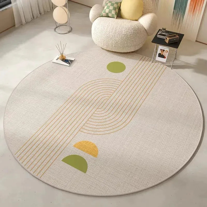 VIKAMA Modern Round Geometric Rug