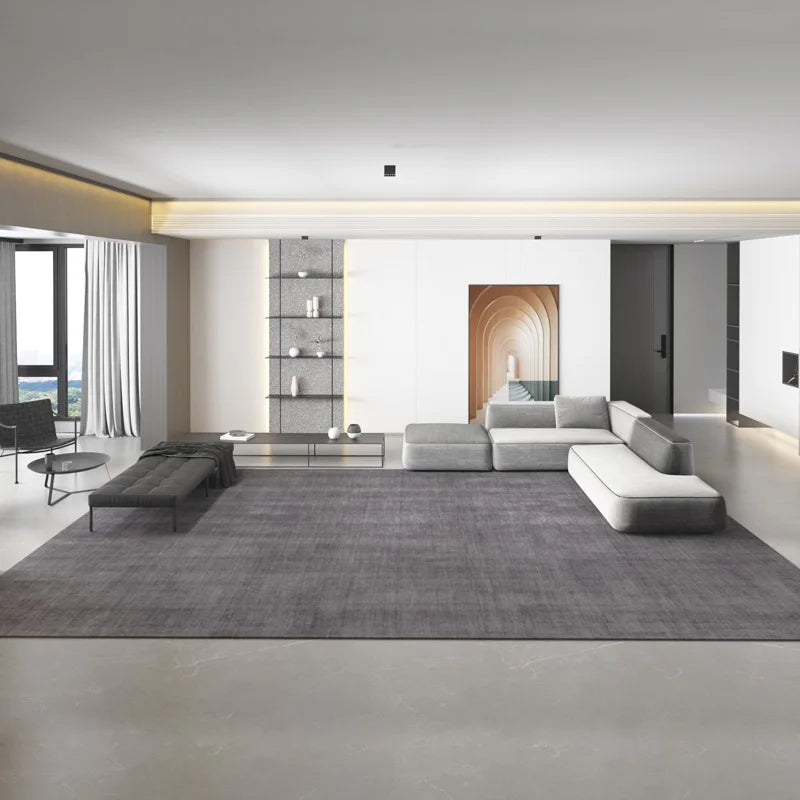 Solid-Color Modern Area Rug