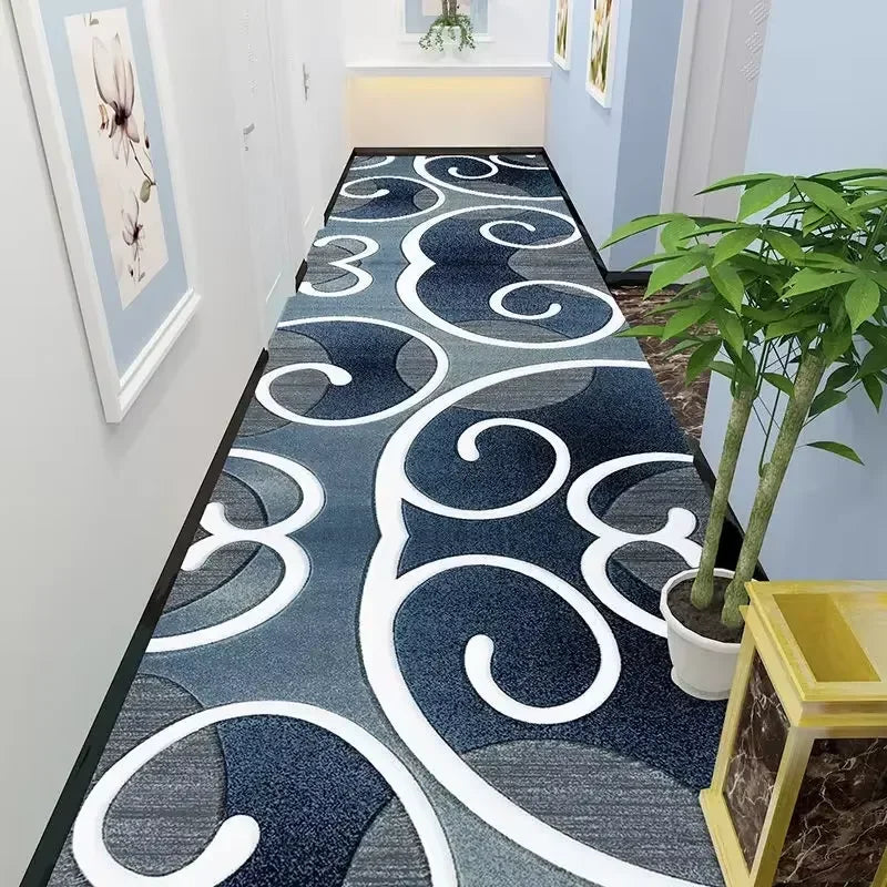 Modern Geometric Hallway Rug