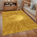 Gold Sunburst Persian Medallion Rug