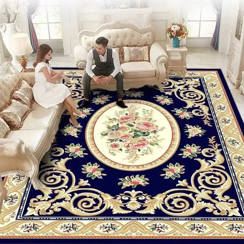 European Style Decoration Home Carpet Living Room Retro Persian Rugs Sofa Side Large Area Rug Room Doorway Cloakroom Floor Mat