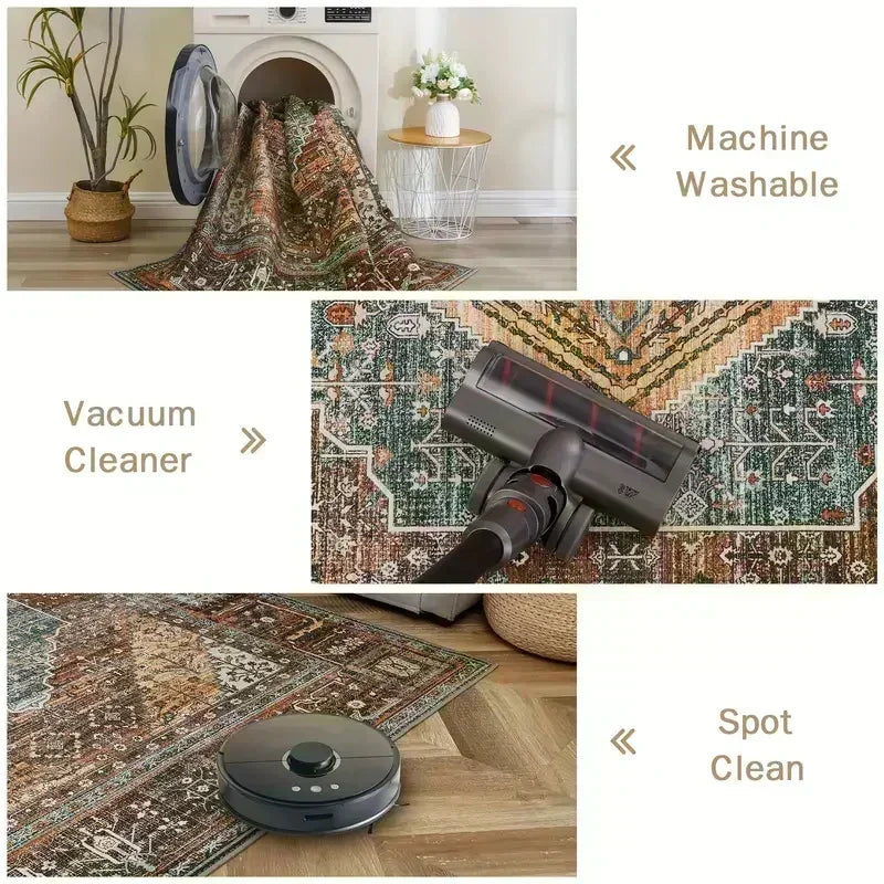 Traditional Persian Washable Area Rug