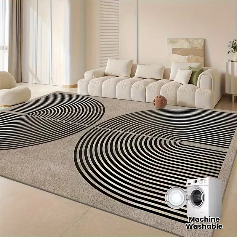 VIKAMA Green & Beige Mid-Century Rug