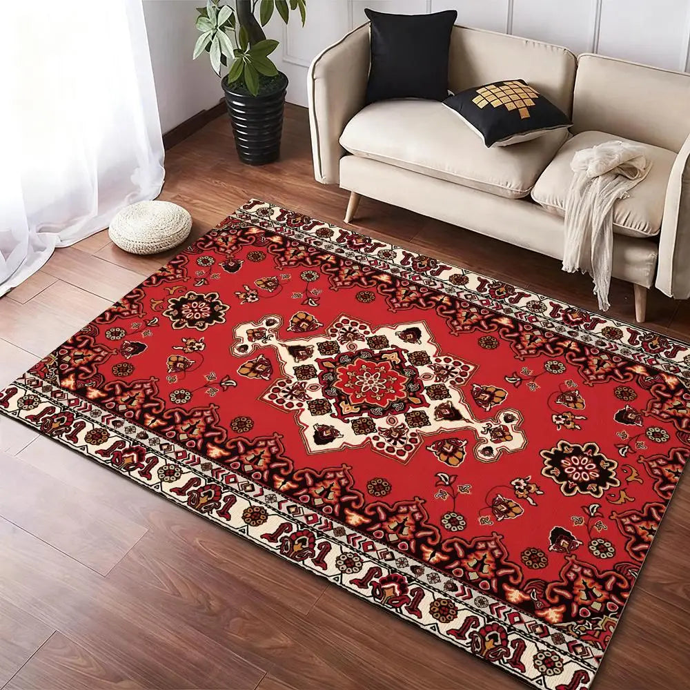 Red Persian-Style Rug
