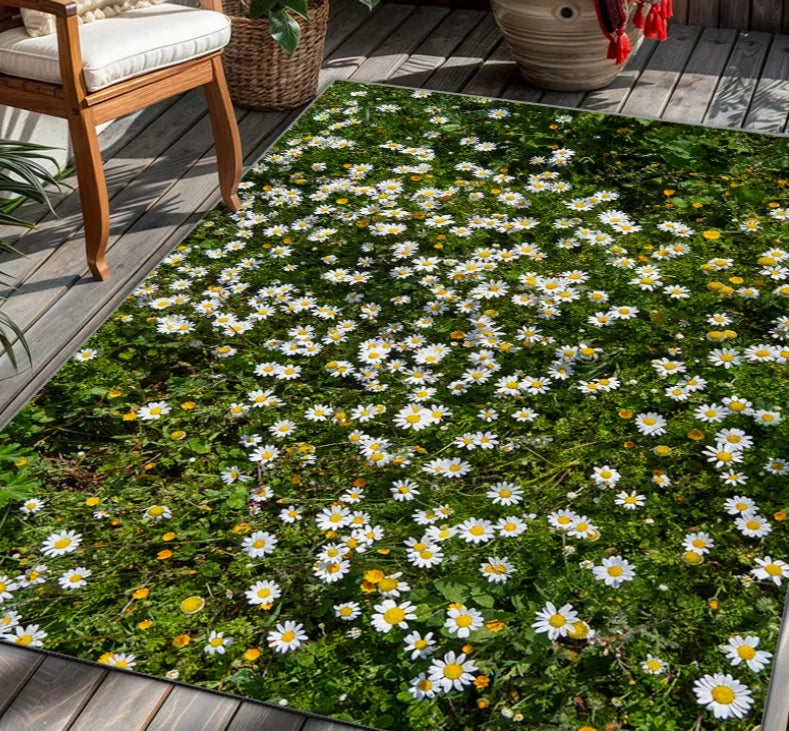 Modern Floral Outdoor Rug