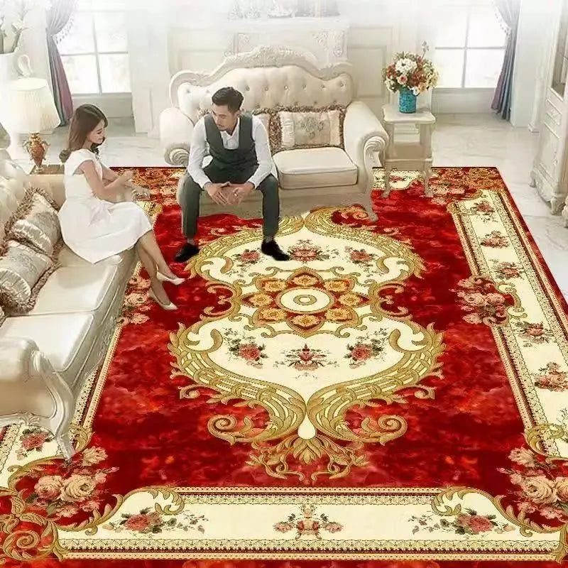 European Style Decoration Home Carpet Living Room Retro Persian Rugs Sofa Side Large Area Rug Room Doorway Cloakroom Floor Mat