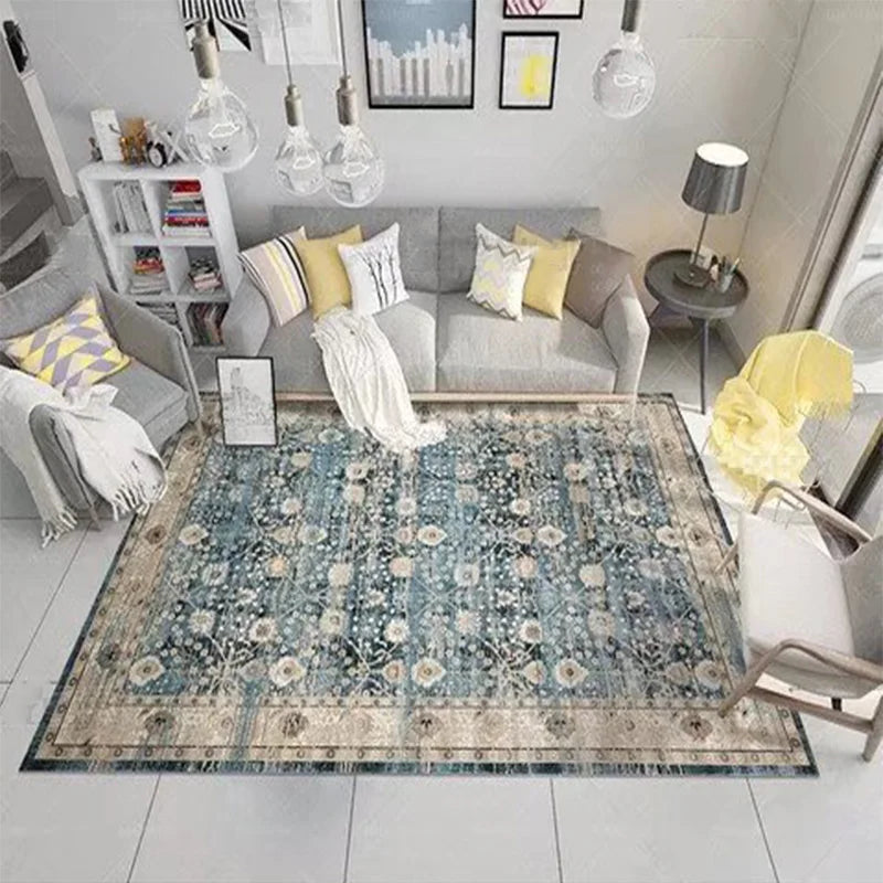 Persian Vintage Carpet for Living Room Old Style Lounge Rug Bedroom Decor Large Bedside Carpet Washable Non-slip Mats