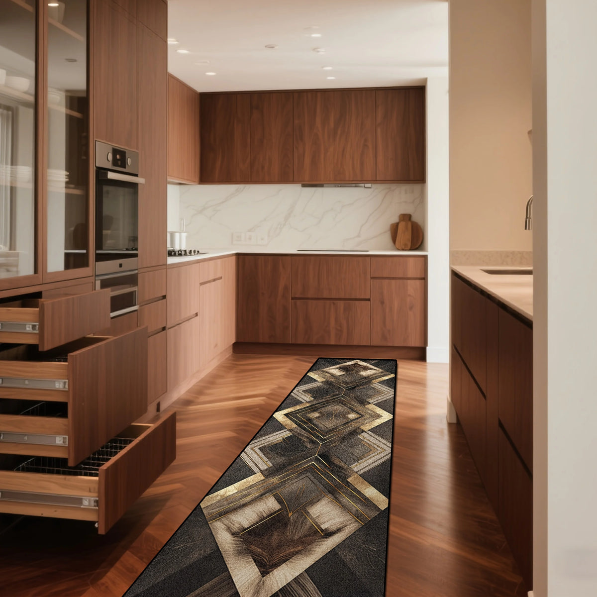 Modern Geometric Runner Rug