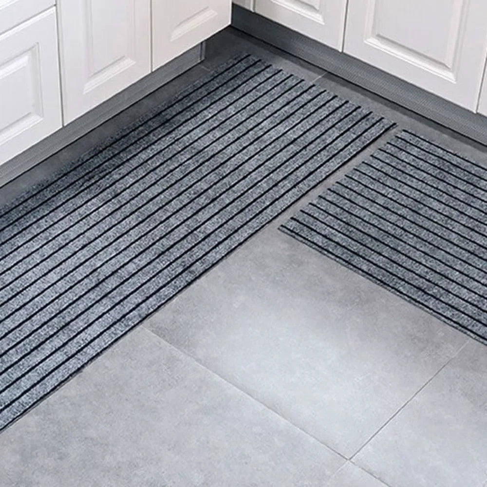Striped Absorbent Kitchen & Entryway Mat