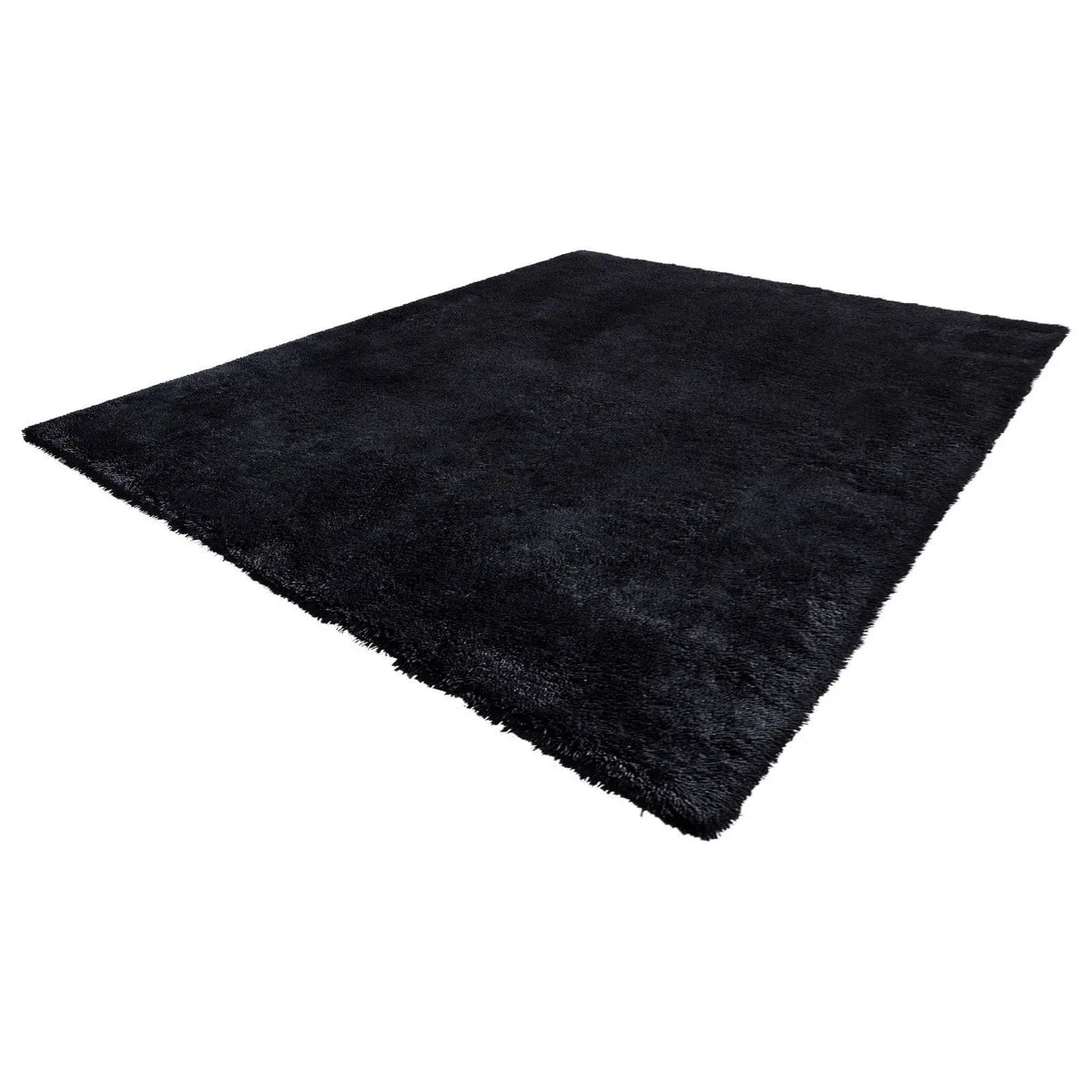 Extra-Thick Black Shag Area Rug