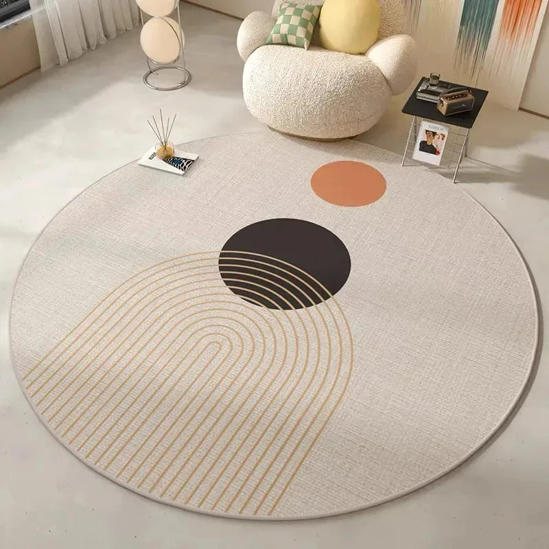 VIKAMA Modern Round Geometric Rug