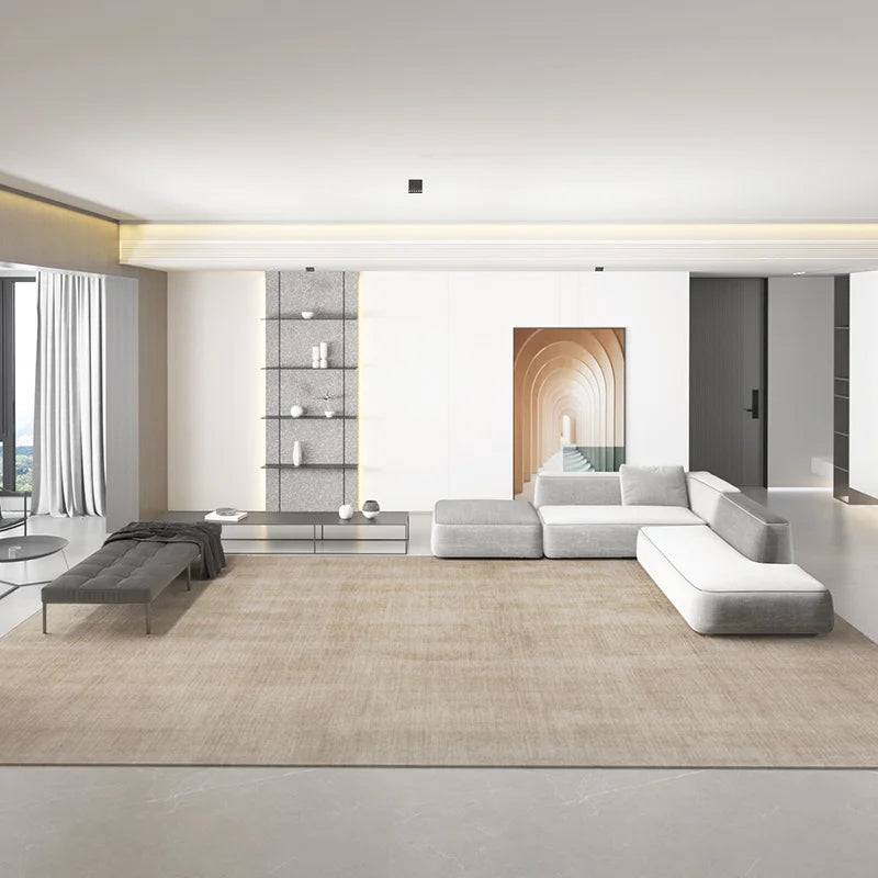 Solid-Color Modern Area Rug