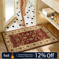 Soft Absorbent Non-Slip Rug Pattern Mysterious Red Persian Carpet Floor Mat Home Decor Doormat Bedroom Floor Mat Shower Carpet