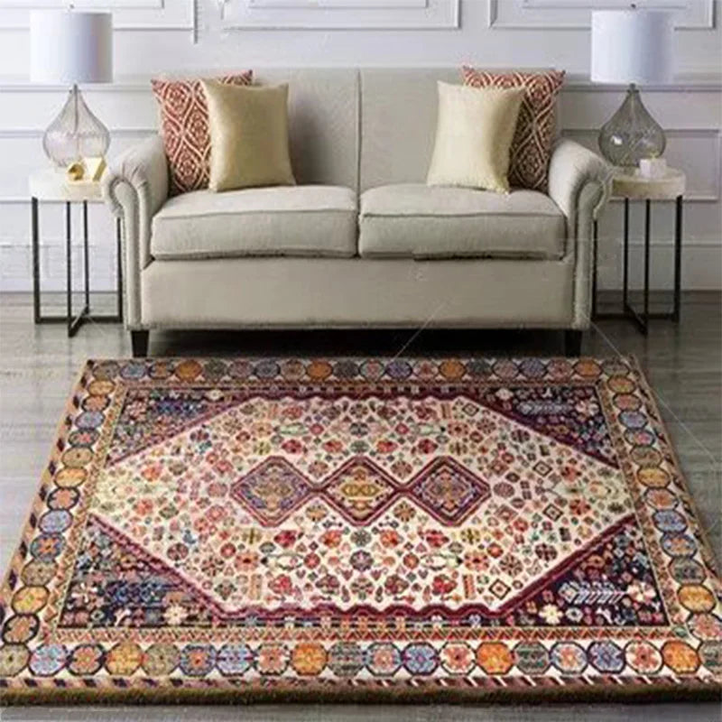 Persian Vintage Carpet for Living Room Old Style Lounge Rug Bedroom Decor Large Bedside Carpet Washable Non-slip Mats