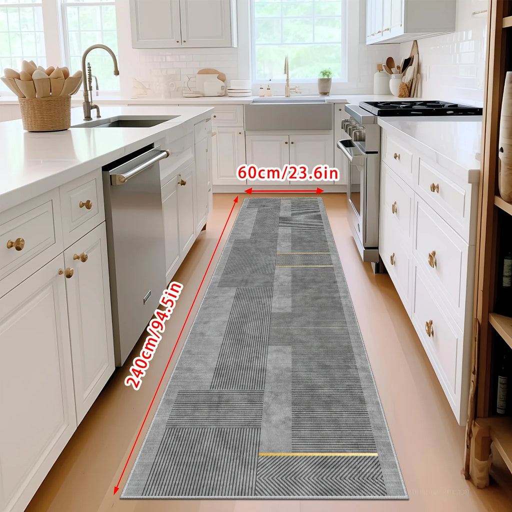 VIKAMA Minimalist Geometric Runner Rug