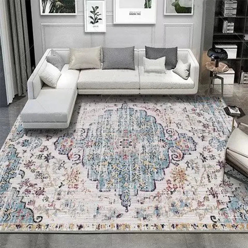 Persian Vintage Carpet for Living Room Old Style Lounge Rug Bedroom Decor Large Bedside Carpet Washable Non-slip Mats
