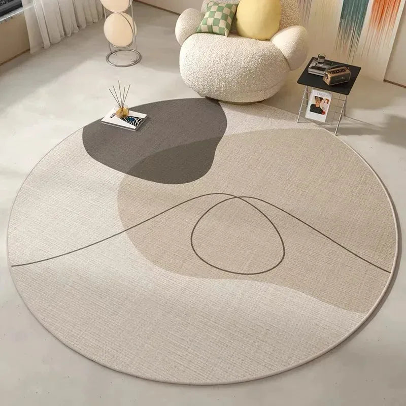 VIKAMA Modern Round Geometric Rug