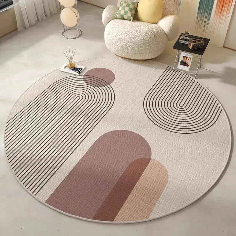 VIKAMA Modern Round Geometric Rug