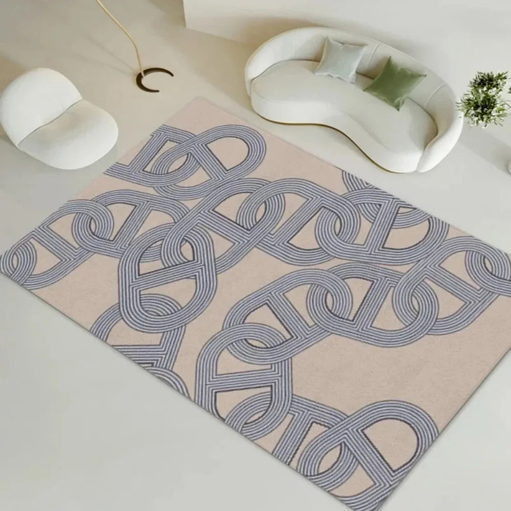 VIKAMA Modern Geometric Line Rug