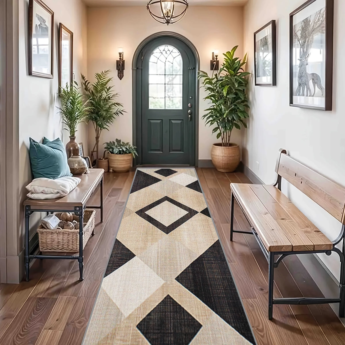 Modern Geometric Runner Rug