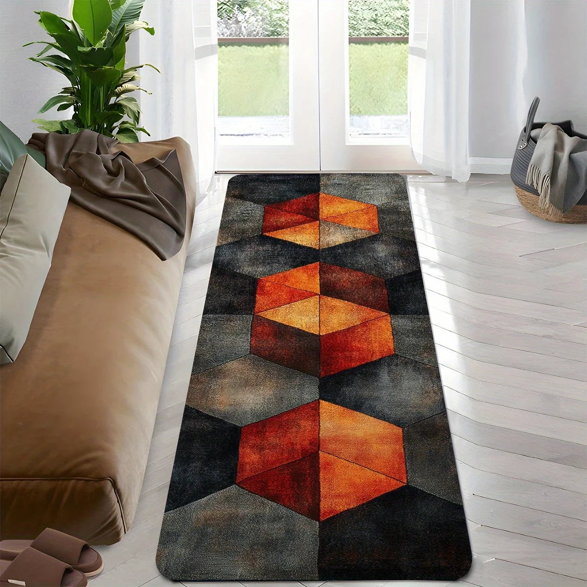 Modern Geometric Runner Rug