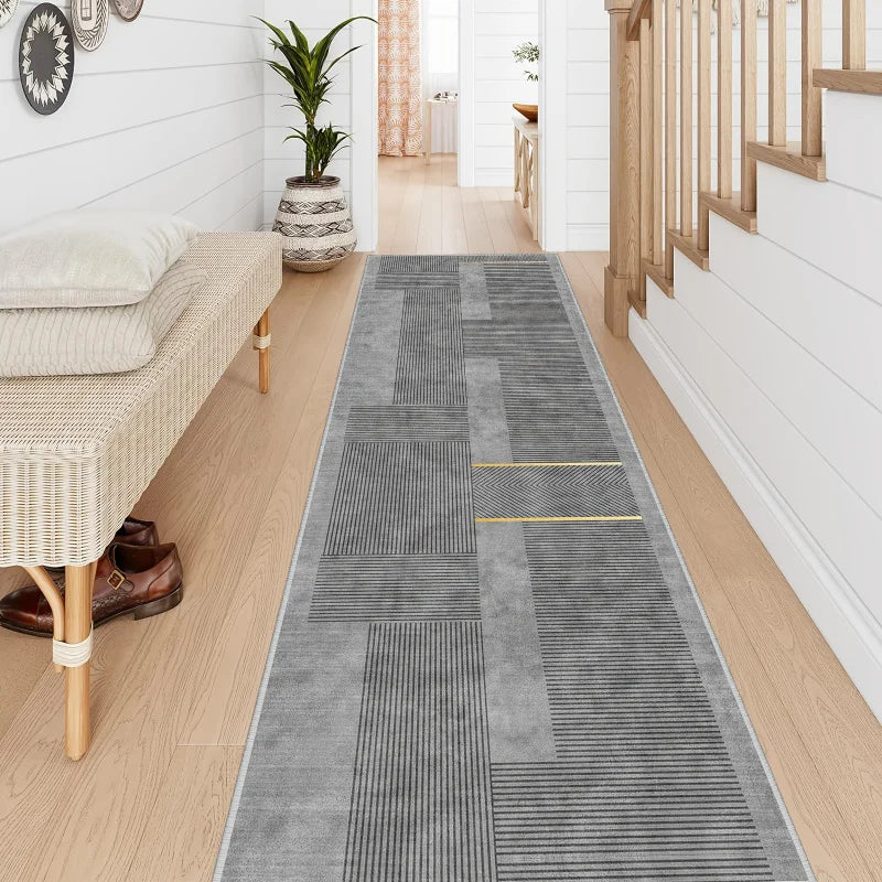 VIKAMA Minimalist Geometric Runner Rug