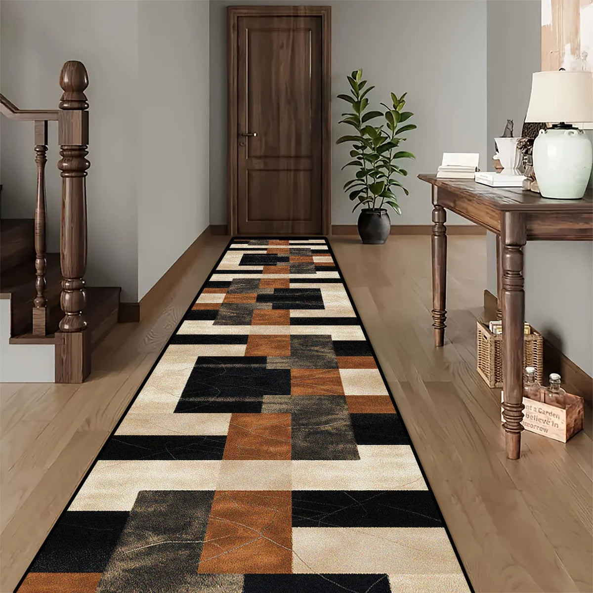 Modern Geometric Runner Rug