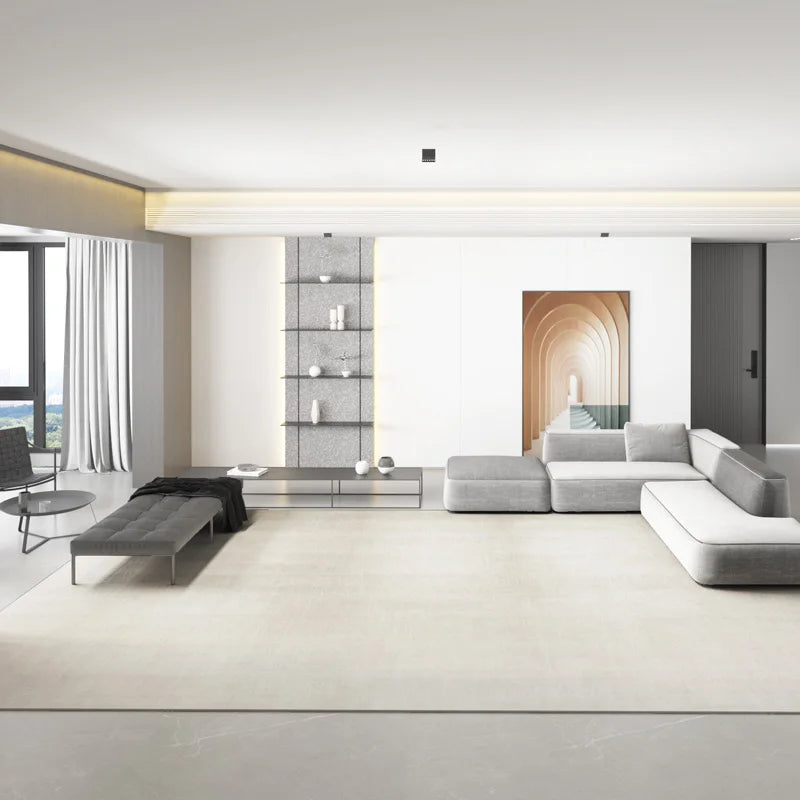 Solid-Color Modern Area Rug