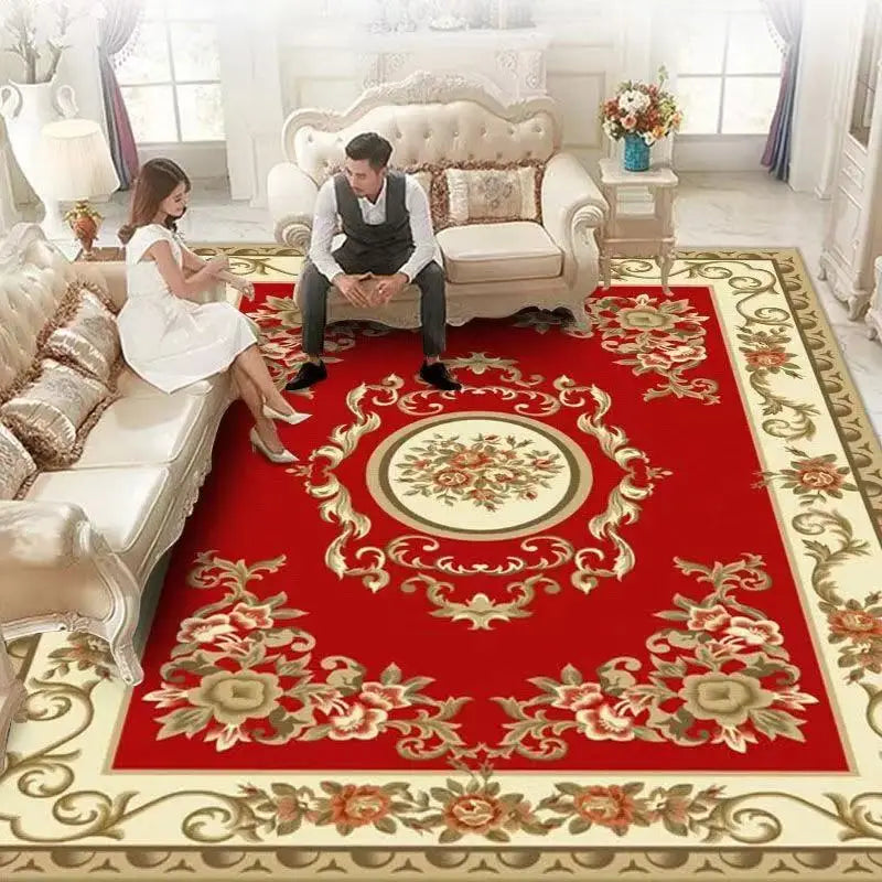 European Style Decoration Home Carpet Living Room Retro Persian Rugs Sofa Side Large Area Rug Room Doorway Cloakroom Floor Mat
