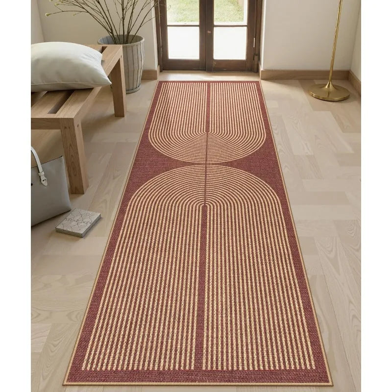 Minimalist Ripple Pattern Runner Rug