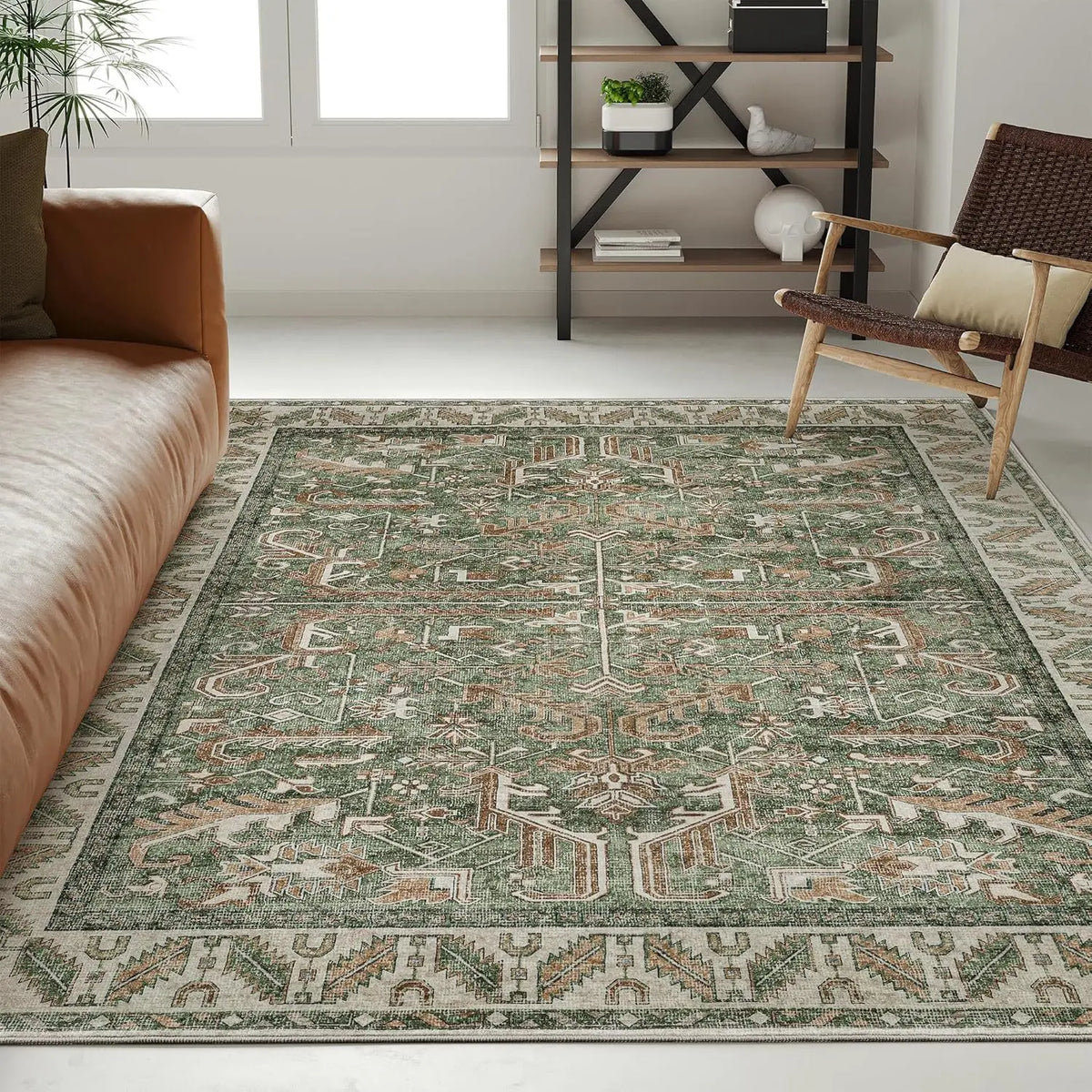 VIKAMA Vintage Persian Large Carpet Living Room Home Decoration Sofa End Table Area Blanket Bedroom Study Dining Room Floor Mat