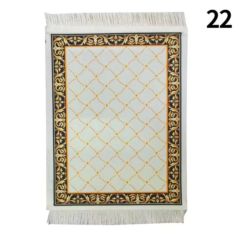Hot Persian Mini Woven Rug Mat Mousepad Carpet Pattern Cup Mouse Pad with Fring Retro Style Home Office Table Decor Craft