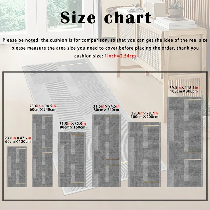 VIKAMA Minimalist Geometric Runner Rug