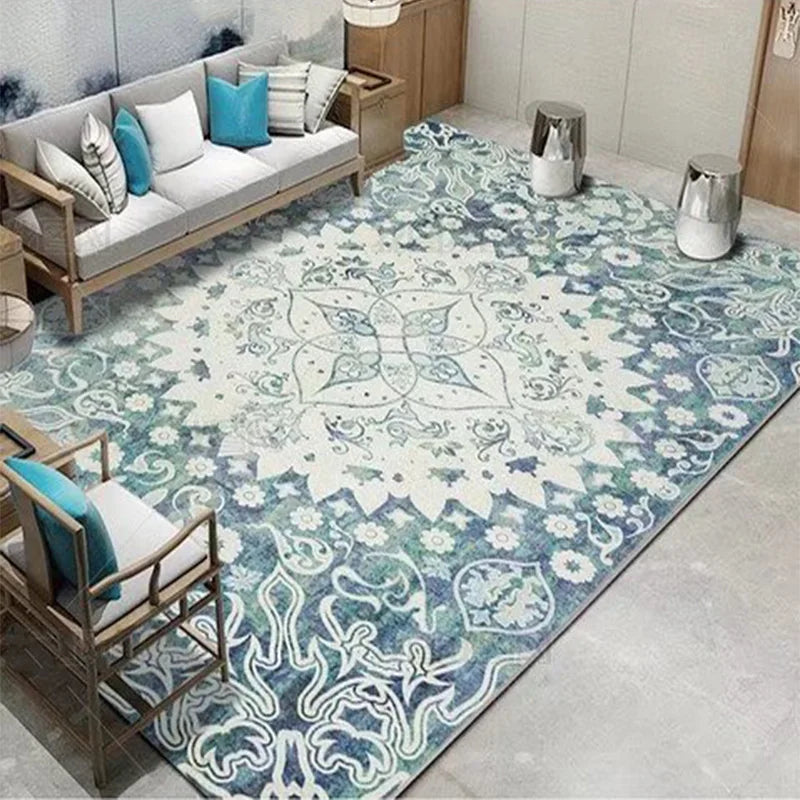 Persian Vintage Carpet for Living Room Old Style Lounge Rug Bedroom Decor Large Bedside Carpet Washable Non-slip Mats