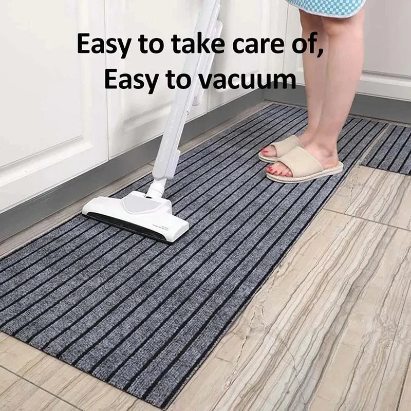 Striped Absorbent Kitchen & Entryway Mat