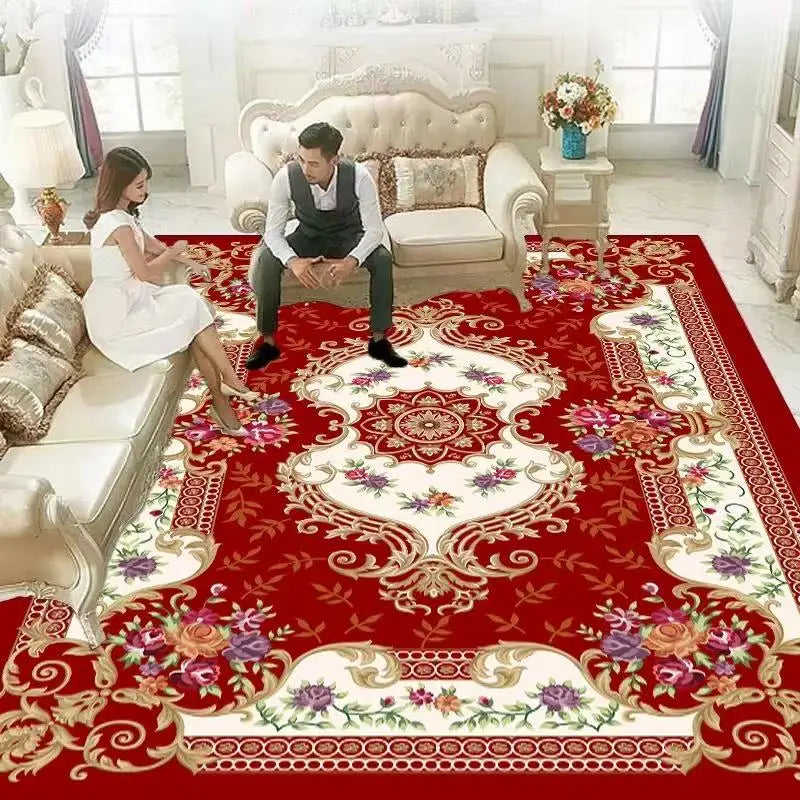 European Style Decoration Home Carpet Living Room Retro Persian Rugs Sofa Side Large Area Rug Room Doorway Cloakroom Floor Mat