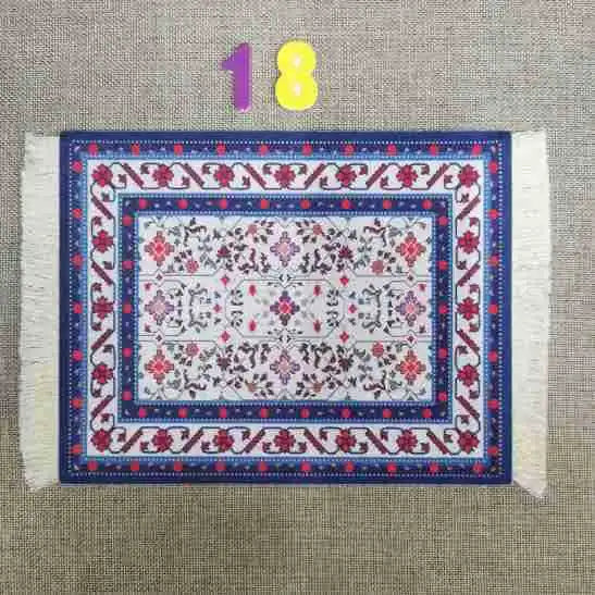 Hot Persian Mini Woven Rug Mat Mousepad Carpet Pattern Cup Mouse Pad with Fring Retro Style Home Office Table Decor Craft