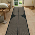 Minimalist Ripple Pattern Runner Rug