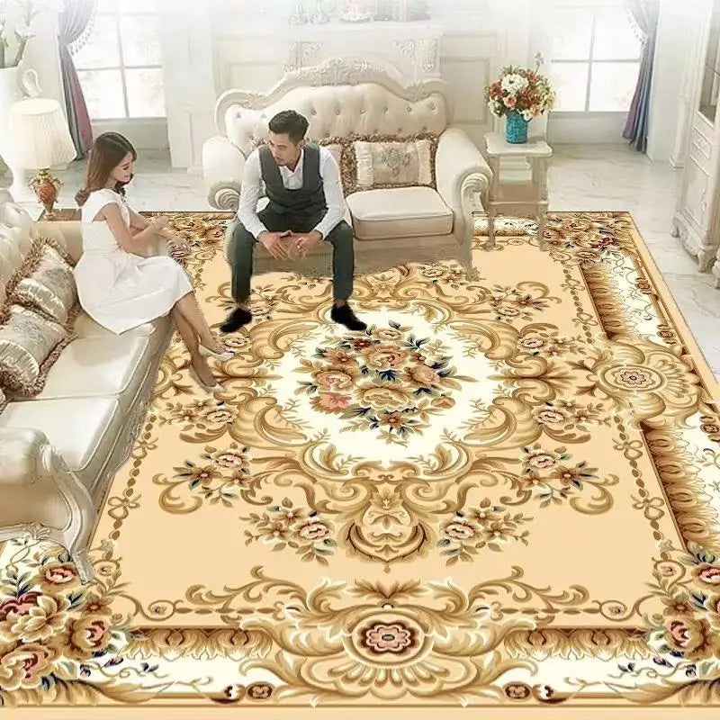 European Style Decoration Home Carpet Living Room Retro Persian Rugs Sofa Side Large Area Rug Room Doorway Cloakroom Floor Mat